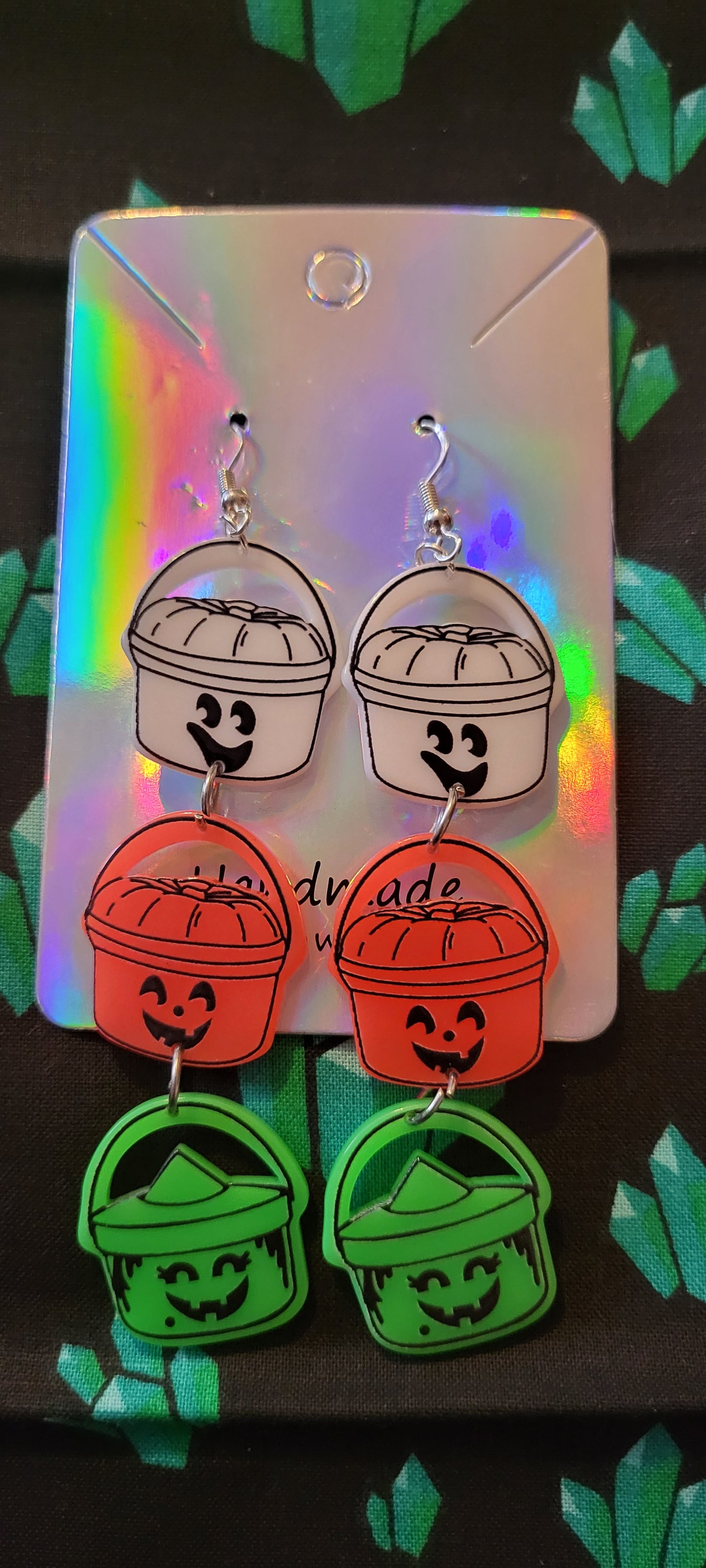 Happy Spooky Bucket Earrings